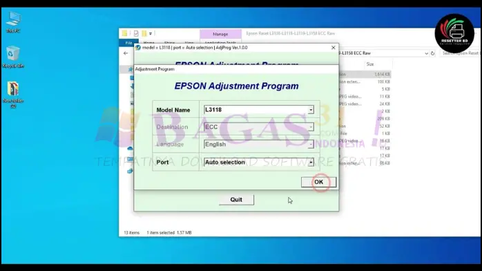 Download Resetter Epson l3110 Bagas31​