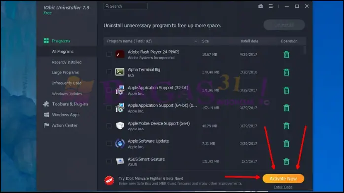 Download IObit Uninstaller Bagas31