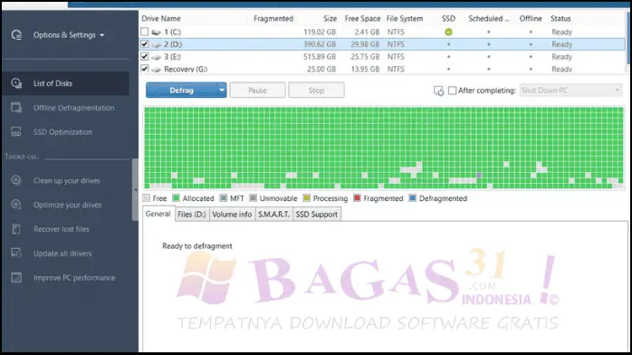 Download Auslogics Disk Defrag Bagas 31
